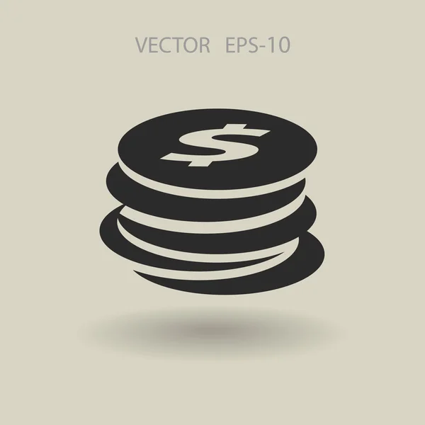 Flat icon of money — Stock Vector