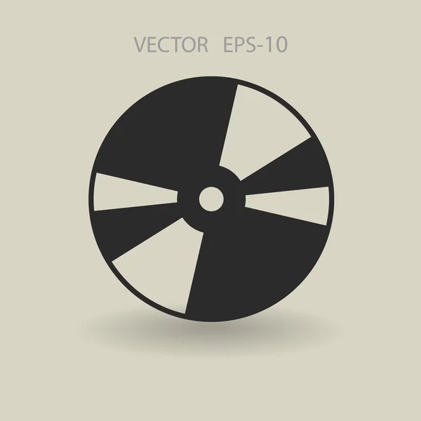 Platte pictogram van Dvd-Disk — Stockvector