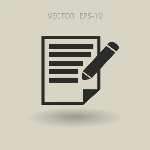 Platte pictogram van nota 's — Stockvector