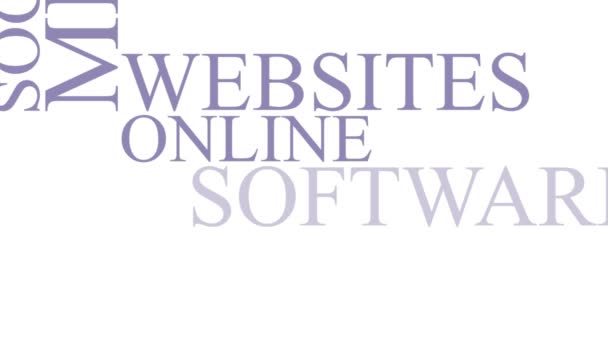 Médias sociaux Typographie cinétique Animation textuelle 