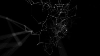 Pleksus teknoloji ve mühendislik arka plan ile özgün organik hareket soyut