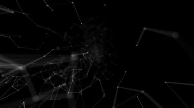 Pleksus teknoloji ve mühendislik arka plan ile özgün organik hareket soyut