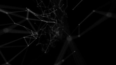 Pleksus teknoloji ve mühendislik arka plan ile özgün organik hareket soyut