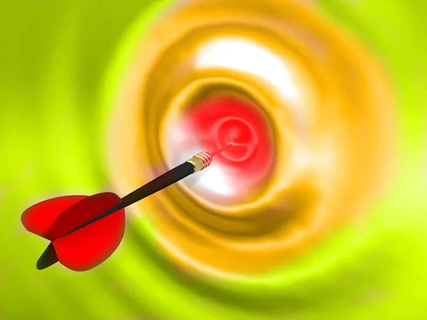 Dart right on the target — Stock Photo, Image