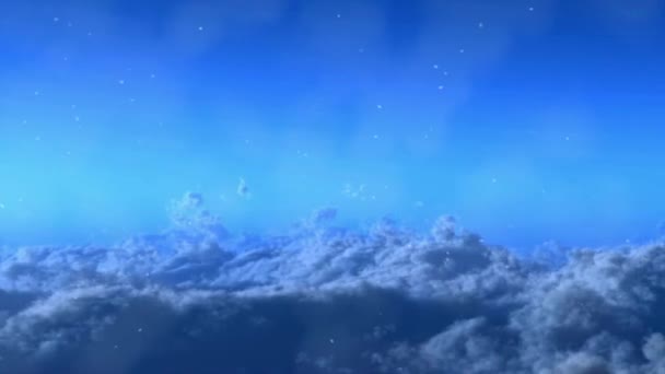 Panorama del cielo nublado en movimiento. Vista sobre las nubes — Vídeo de stock