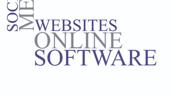 Médias sociaux Typographie cinétique Animation textuelle 