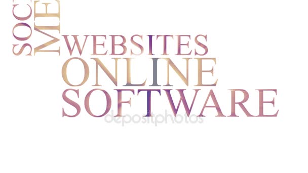 Médias sociaux Typographie cinétique Animation textuelle 