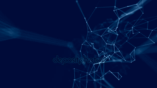 Plexus technologie abstraite et arrière-plan d'ingénierie avec mouvement organique original 