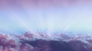 Bulutlu gökyüzü hareket Panoraması. Bulutların üzerinde göster