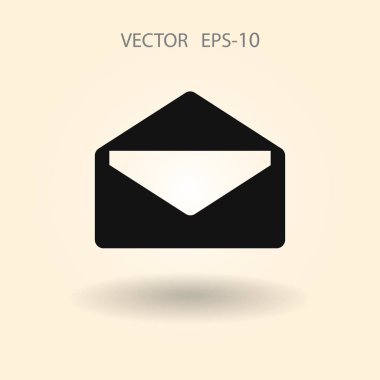 Mektubun düz simgesi