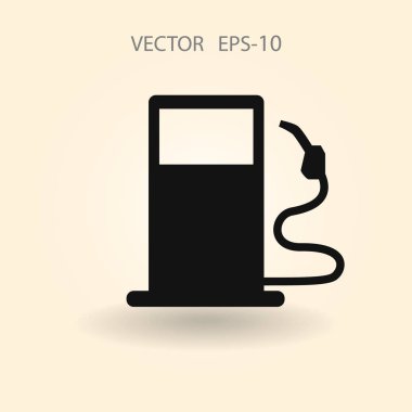 Düz yakıt simgesi. Vektör