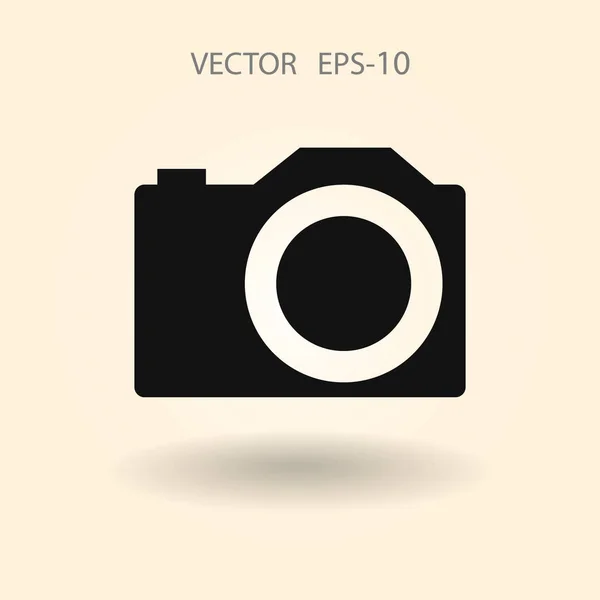 Icono plano de una cámara — Vector de stock