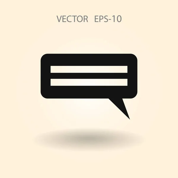 Icono plano de una comunicación — Vector de stock