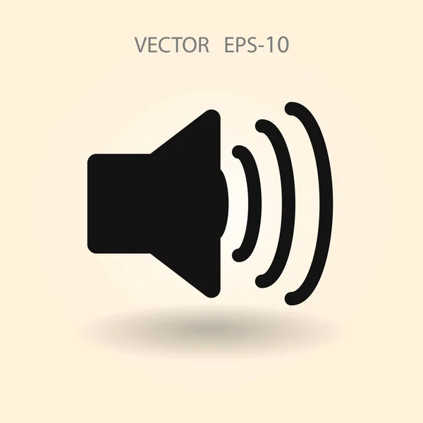 Icono plano del altavoz — Vector de stock