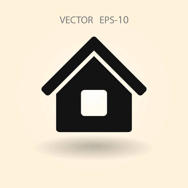 Icono plano del hogar — Vector de stock