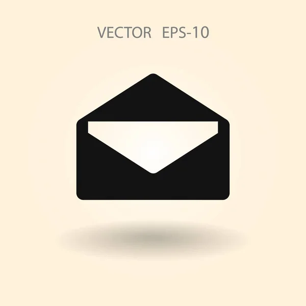 Platte pictogram van brief — Stockvector