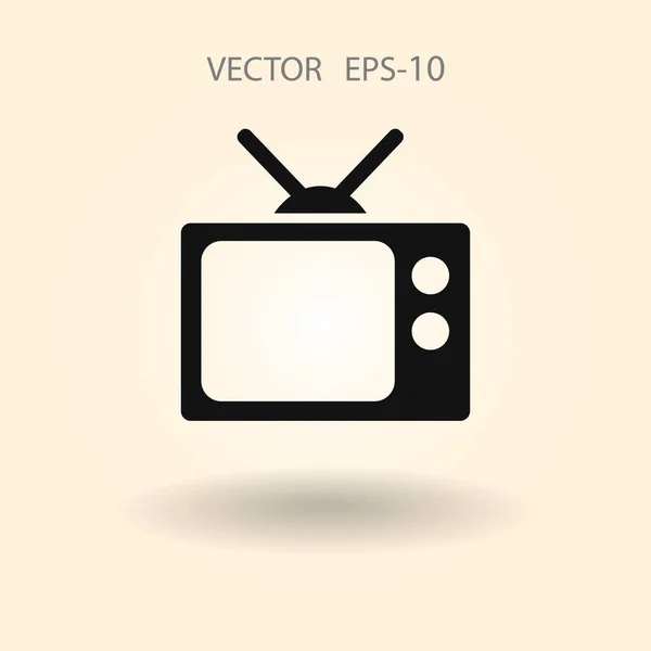 Icono plano de tv — Vector de stock