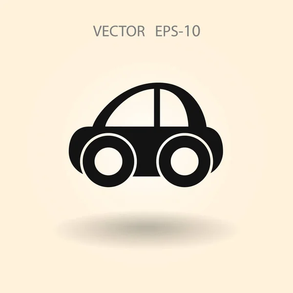 Sombra larga plana Icono del coche, ilustración del vector — Archivo Imágenes Vectoriales