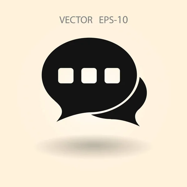 Ploché ikony komunikace — Stockový vektor