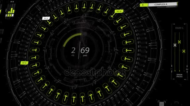 Anatomie humaine. Le modèle anatomique d'un système lymphatique humain est tourné autour de son axe sur l'affichage tête haute futuriste 