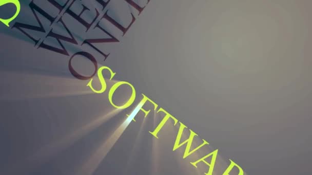 Médias sociaux Typographie cinétique Animation textuelle 