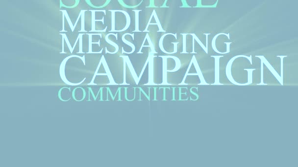 Médias sociaux Typographie cinétique Animation textuelle 