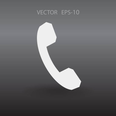 düz bir telefon simgesi