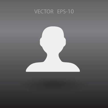 iş adamının düz simgesi