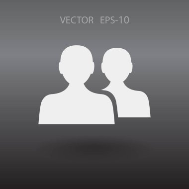 Takım çalışması, düz simgesi