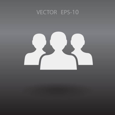 Takım çalışması, düz simgesi