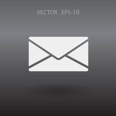 Mektubun düz simgesi