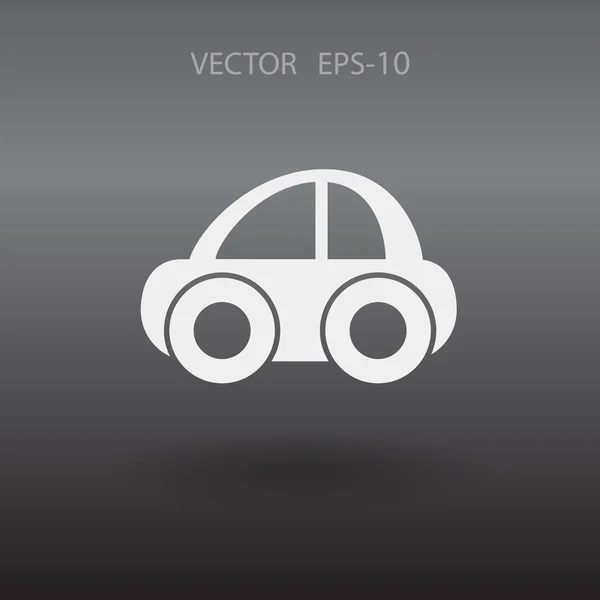 Sombra larga plana Icono del coche, ilustración del vector — Archivo Imágenes Vectoriales