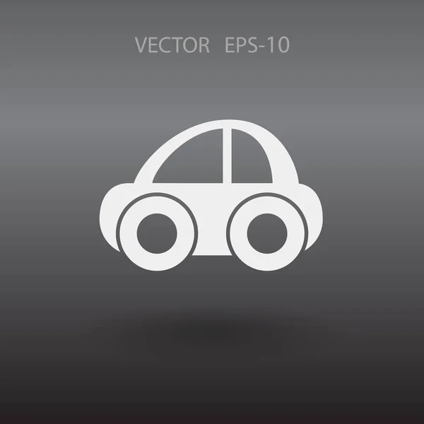 Sombra larga plana Icono del coche, ilustración del vector — Vector de stock