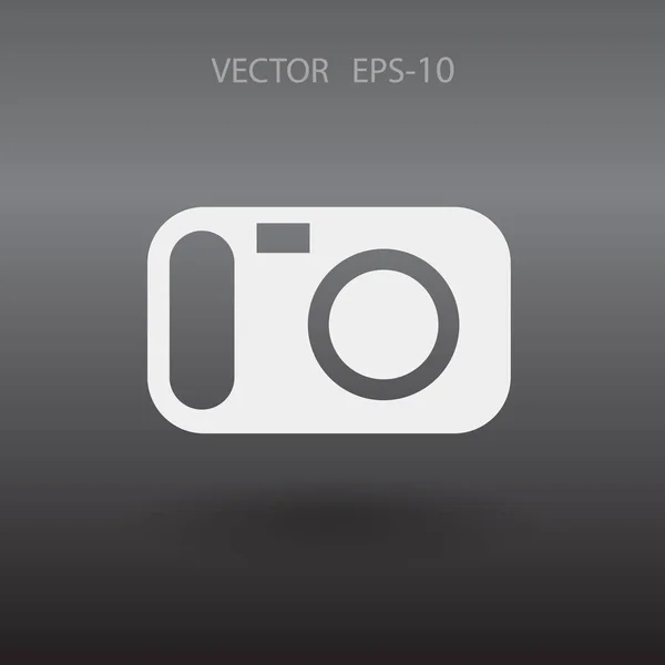 Icono plano de una cámara — Vector de stock