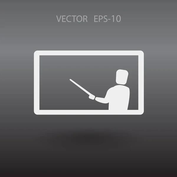 Ploché ikony prezentace — Stockový vektor