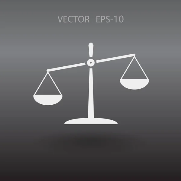 Platte pictogram van Justitie — Stockvector