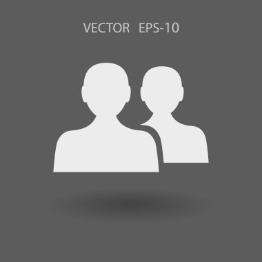 Takım çalışması düz simgesi. vektör çizim