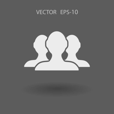 Takım çalışması düz simgesi. vektör çizim