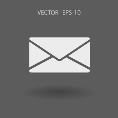 Düz simgesi mektup. vektör çizim