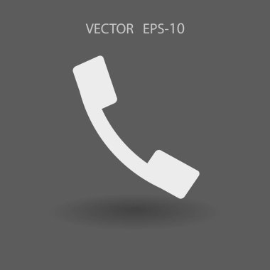 Bir telefon düz simgesi. vektör çizim