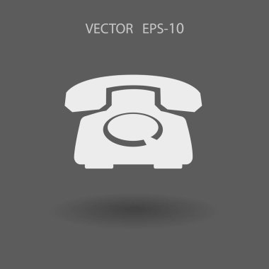 Bir telefon düz simgesi. vektör çizim