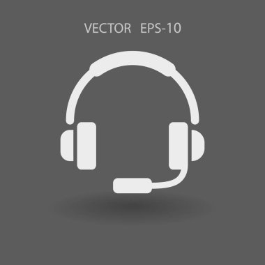 Düz simgesi desteği. vektör çizim