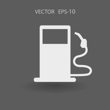 Düz yakıt simgesi. Vektör
