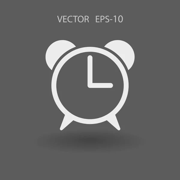 Flache Symbol des Weckers. Vektorillustration — Stockvektor