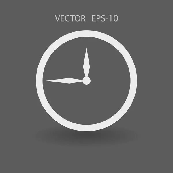 Icono plano del reloj. ilustración vectorial — Vector de stock