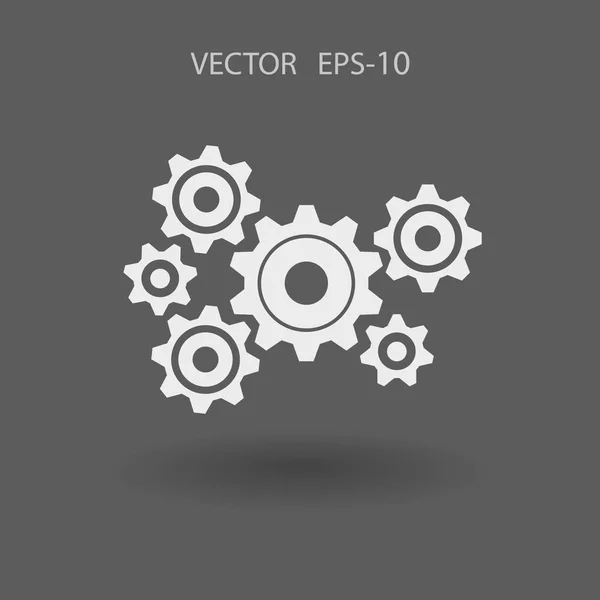 Gears icon. vector illustration — Stock Vector