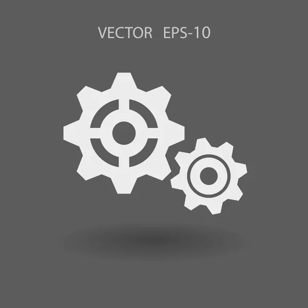 Gears icon. vector illustration — Stock Vector