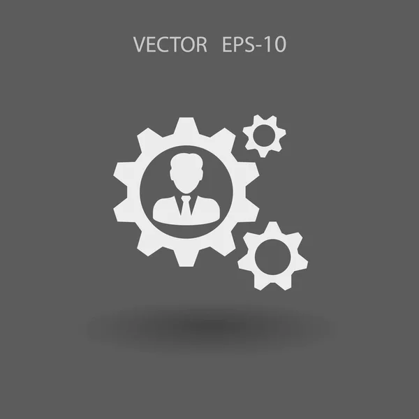 Ikon kerja tim. ilustrasi vektor - Stok Vektor
