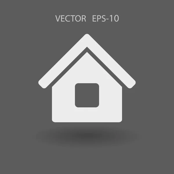 Ícone plano de casa. ilustração vetorial — Vetor de Stock