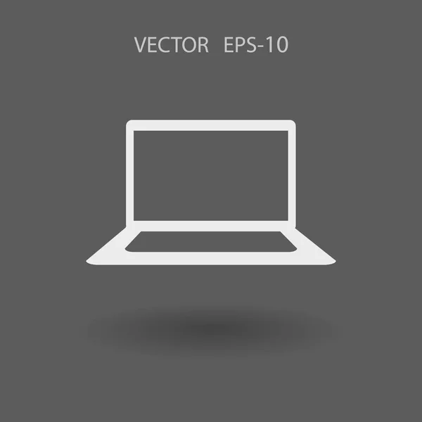 Плоская иконка ноутбука. векторная иллюстрация — стоковый вектор